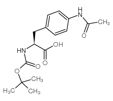 Boc-4-(乙酰氨基)-L-苯丙氨酸结构式