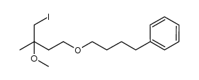 1-[4-(4-iodo-3-methoxy-3-methylbutoxy)butyl]benzene结构式