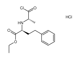 N-[(S)-1-carbethoxy-3-phenyl-propyl]-S-alaninoyl chloride hydrochloride结构式