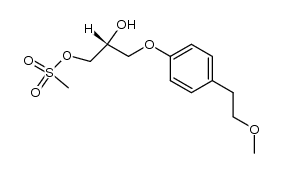 (R)-1-O-methanesulfonyl-3-O-p-(2-methoxyethyl)phenylglyserol结构式