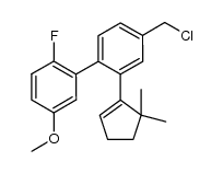 4-(chloromethyl)-2-(5,5-dimethyl-1-cyclopenten-1-yl)-2'-fluoro-5'-(methyloxy)-1,1'-biphenyl结构式