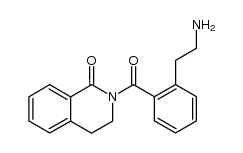 2-[2-(2-amino-ethyl)-benzoyl]-3,4-dihydro-2H-isoquinolin-1-one结构式