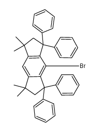 4-bromo-1,1,7,7-tetramethyl-3,3,5,5-tetraphenyl-s-hydrindacene结构式