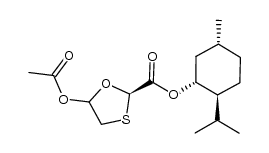 (1'R,2'S,5'R)-menthyl-5(R,S)-acetoxy-[1,3]-oxathiolane-2R-carboxylate结构式