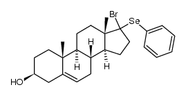 17-bromo-3&beta;-hydroxy-17-selenophenylandrost-5-ene结构式