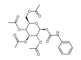 O2,O3,O4,O6-Tetraacetyl-O1-phenylcarbamoyl-β-D-glucopyranose结构式