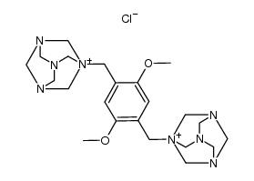 1,1'-(2,5-dimethoxy-p-xylylene)-bis-hexamethylenetetraminium, dichloride结构式