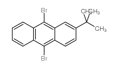 2-叔丁基-9,10-二溴蒽结构式