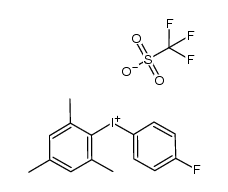 4-fluorophenyl(mesityl)iodonium trifluoromethanesulfonate结构式