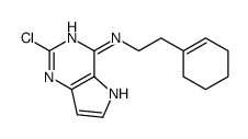 2-chloro-N-[2-(cyclohexen-1-yl)ethyl]-5H-pyrrolo[3,2-d]pyrimidin-4-amine结构式