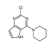 2-chloro-4-piperidin-1-yl-5H-pyrrolo[3,2-d]pyrimidine结构式