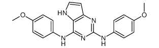 2-N,4-N-bis(4-methoxyphenyl)-5H-pyrrolo[3,2-d]pyrimidine-2,4-diamine结构式