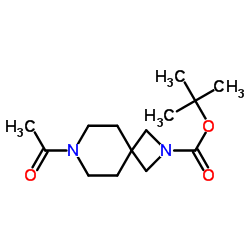 7-乙酰基-2,7-二氮杂螺[3.5]壬烷-2-羧酸叔丁酯结构式