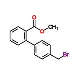 4'-溴甲基-2-甲酸甲酯联苯结构式