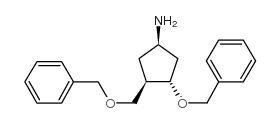 (1R, 3S, 4R)-3-Benzyloxy-4-(benzyloxymethyl)cyclopentanamine结构式