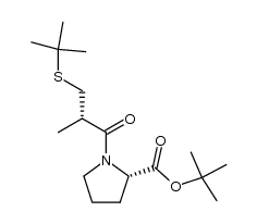 (S)-tert-butyl 1-((S)-3-(tert-butylthio)-2-methylpropanoyl)pyrrolidine-2-carboxylate结构式