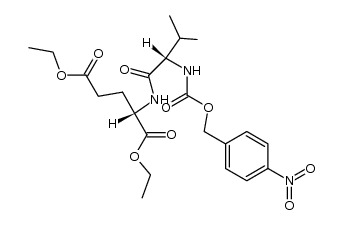 N-[N-(4-Nitro-benzyloxycarbonyl)-L-valyl]-L-glutaminsaeure-diethylester结构式