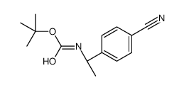 N-[(1R)-1-(4-Cyanophenyl)ethyl]carbamic acid tert-butyl este结构式