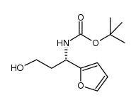 TERT-BUTYL N-[1-(FURAN-2-YL)-3-HYDROXYPROPYL]CARBAMATE结构式