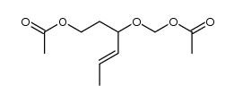 1-acetoxy-3-acetoxymethoxy-4-hexene, E isomer结构式