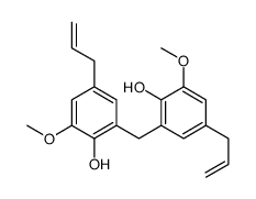 2-[(2-hydroxy-3-methoxy-5-prop-2-enylphenyl)methyl]-6-methoxy-4-prop-2-enylphenol结构式