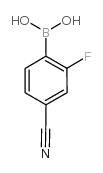 4-氰基-2-氟苯硼酸结构式