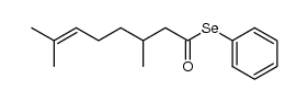 Se-phenyl 3,7-dimethyloct-6-eneselenoate结构式