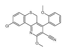 9-chloro-2-methoxy-4-(2-methoxyphenyl)-5H-thiochromeno[4,3-b]pyridine-3-carbonitrile结构式