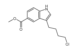 methyl 3-(4-chlorobutyl)-1H-indole-5-carboxylate结构式