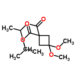 3,3-二甲氧基环丁烷-1,1-二羧酸二异丙酯结构式