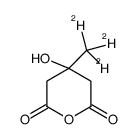 4-hydroxy-4-(trideuteriomethyl)oxane-2,6-dione结构式