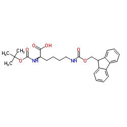 N-Boc-N'-Fmoc-D-赖氨酸 N-叔丁氧羰基-N'-芴甲氧羰基-D-赖氨酸结构式