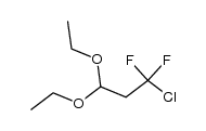 3-chloro-3,3-difluoropropanal diethylacetal结构式