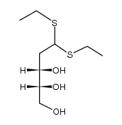 2-deoxy-D-erythro-pentose diethyl dithioacetal结构式