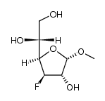 methyl 3-deoxy-3-fluoro-&alpha;-D-glucofuranoside结构式