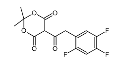 2,2-Dimethyl-5-[(2,4,5-trifluorophenyl)acetyl]-1,3-dioxane-4,6-di one结构式