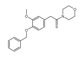 2-(4-(benzyloxy)-3-methoxyphenyl)-1-morpholinoethanethione结构式