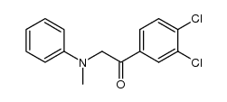 1-(3,4-dichlorophenyl)-2-(methyl(phenyl)amino)ethanone结构式