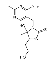 3-(4-amino-2-methyl-pyrimidin-5-ylmethyl)-4-hydroxy-5-(2-hydroxy-ethyl)-4-methyl-thiazolidine-2-thione结构式