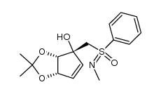 2,2-dimethyl-4-[(N-methylphenylsulfonimidoyl)methyl]-3&alpha;&beta;,6&alpha;&beta;-dihydro-4H-cyclopenta-1,3-dioxol-4-ol结构式