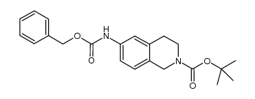 tert-butyl 6-benzyloxycarbonylamino-3,4-dihydro-1H-isoquinoline-2-carboxylate结构式