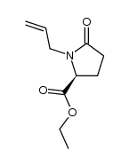(S)-1-allyl-5-oxo-pyrrolidine-2-carboxylic acid ethyl ester结构式