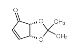 (-)-(3Ar,6ar)-3a,6a-二氢-2,2-二甲基-4H-环戊并-1,3-二氧代-4-酮结构式
