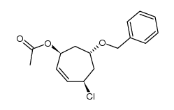 1β-acetoxy-4β-chloro-6α-(benzyloxy)-2-cycloheptene结构式
