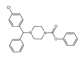 phenyl 4-((4-chlorophenyl)(phenyl)methyl)piperazine-1-carboxylate结构式