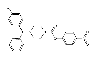 (R)-4-nitrophenyl 4-((4-chlorophenyl)(phenyl)methyl)piperazine-1-carboxylate结构式