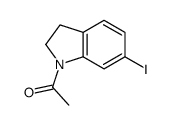 1-乙酰基-6-碘吲哚啉结构式