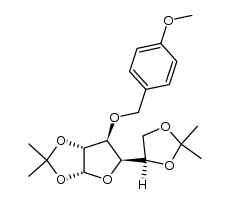 1,2:5,6-di-O-isopropylidene-3-O-(4-methoxybenzyl)-α-D-glucofuranose结构式