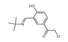 2-Chloro-1-[3-[[(1,1-dimethylethyl)imino]methyl]-4-hydroxyphenyl]ethanone结构式