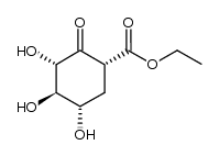 ethyl (3S,4R,5S) trihydroxy-2-oxocyclohexane carboxylate结构式